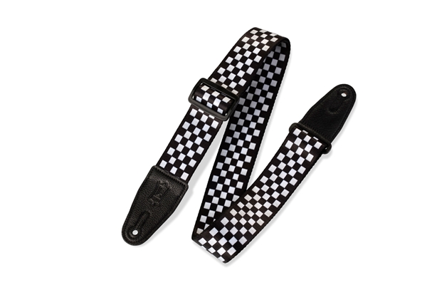 2" polyester guitar strap with printed design
