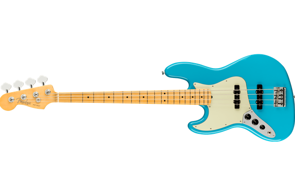 American Professional II Jazz Bass® Left-Hand, Maple Fingerboard, Miami Blue