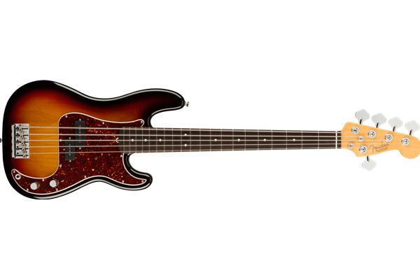 American Professional II Precision Bass® V, Rosewood Fingerboard, 3-Color Sunburst