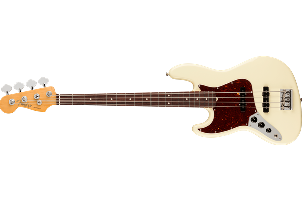 American Professional II Jazz Bass® Left-Hand, Rosewood Fingerboard, Olympic White