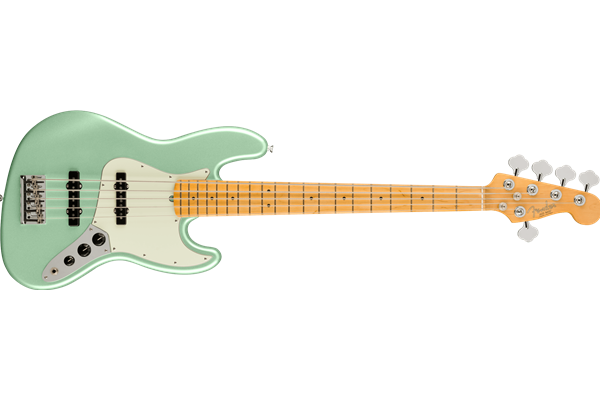 American Professional II Jazz Bass® V, Maple Fingerboard, Mystic Surf Green