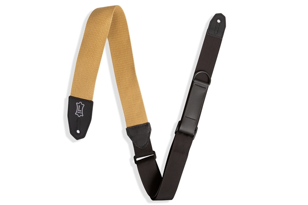 Levy's Right Height Standard Cotton Guitar Strap, Tan, 2"