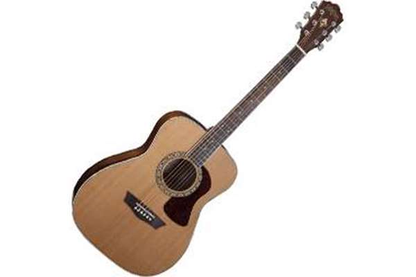 Washburn Heritage 10 Series Folk Solid Cedar Mahogany Acoustic Concert Guitar - Natural