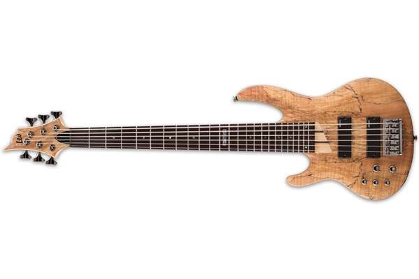 LTD B-206 Natural Satin 6 String Bass Guitar Left-Handed