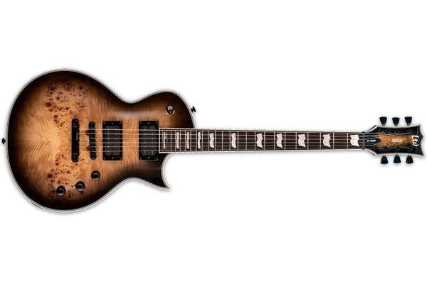 LTD EC-1000 BURL POPLAR BLACK NATURAL FADE