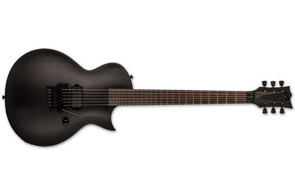 EC-FR Black Metal Floyd Rose Electric Guitar, Black Satin