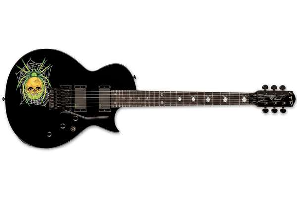 LTD KH-3 Spider Electric Guitar With Case, Black With Spider Graphic