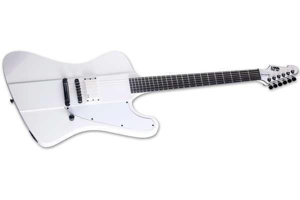 LTD Phoenix Arctic Metal Electric Guitar, Snow White Satin