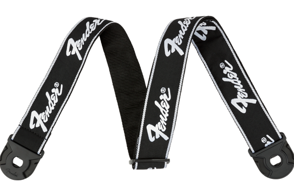 Quick Grip Locking End Strap, Black with White Running Logo, 2"