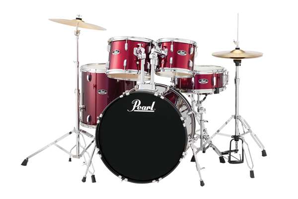 Pearl Roadshow 5-piece Complete Drum Set, Wine Red