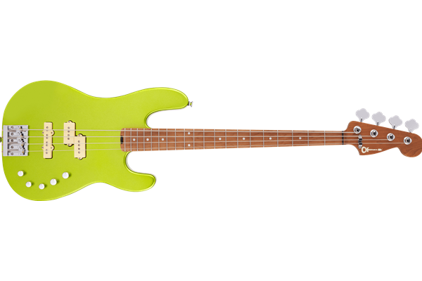 Pro-Mod San Dimas® Bass PJ IV, Caramelized Maple Fingerboard, Lime Green Metallic