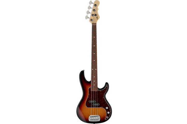 G&L Fullerton Deluxe SB-1 Bass, 3-Tone Sunburst w/ Rosewood Fingerboard