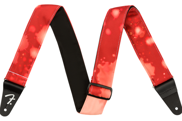 Tie Dye Acid Wash Strap, Red, 2"