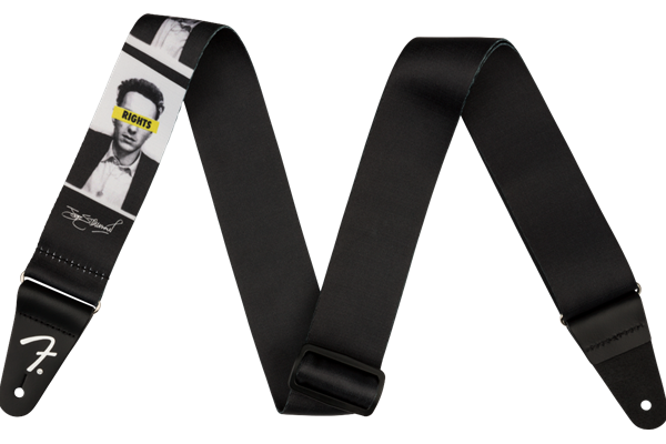 Joe Strummer Know Your Rights Strap, Black/White, 2"