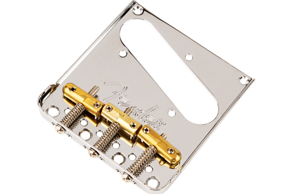 3-Saddle Top-Load/String-Through Tele® Bridge with Compensated Brass “Bullet” Saddles