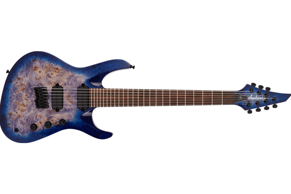 Pro Series Signature Chris Broderick Soloist™ HT7P, Laurel Fingerboard, Transparent Blue