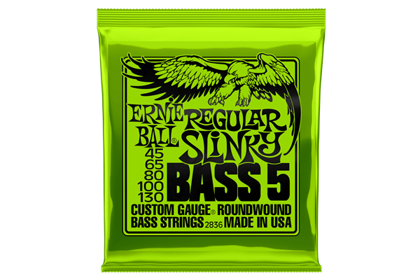 Ernie Ball Slinky Roundwound Bass - 5 String Reg 45-130