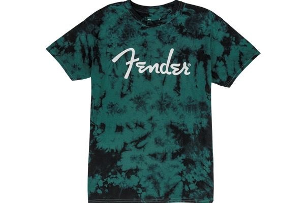 Fender® Spaghetti Logo Tie-Dye T-Shirt, Blue, S