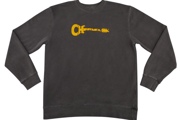 Charvel® Logo Sweatshirt, Gray and Yellow, M