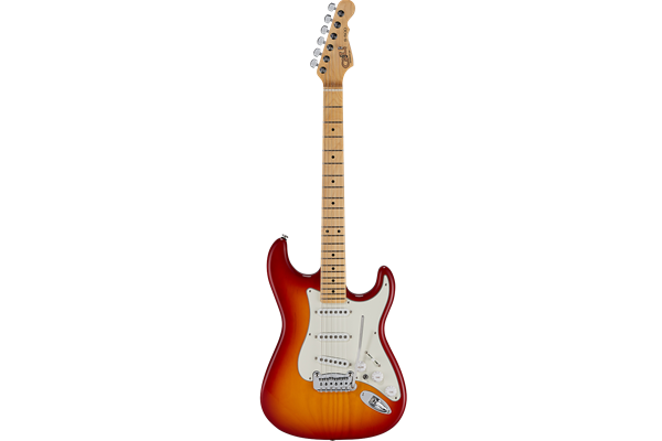 Fullerton Deluxe S500, Cherry Burst, Maple Fretboard