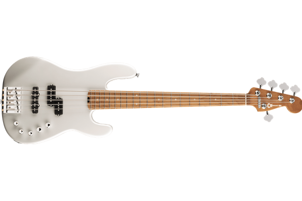 Pro-Mod San Dimas® Bass PJ V, Caramelized Maple Fingerboard, Platinum Pearl