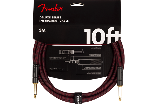 Limited Edition Deluxe Series Tweed Cable, 10', Oxblood