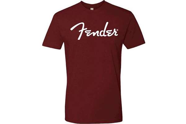 Fender Spaghetti Logo T-Shirt, Oxblood, MEDIUM