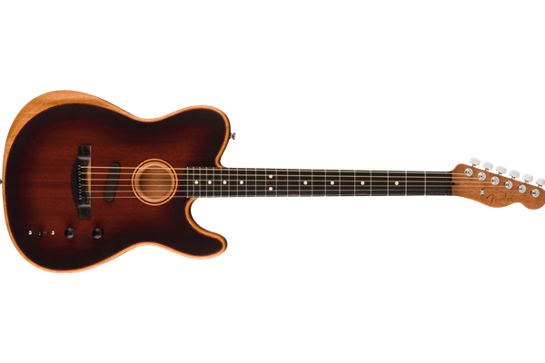 American Acoustasonic® Telecaster® All-Mahogany, Ebony Fingerboard, Bourbon Burst