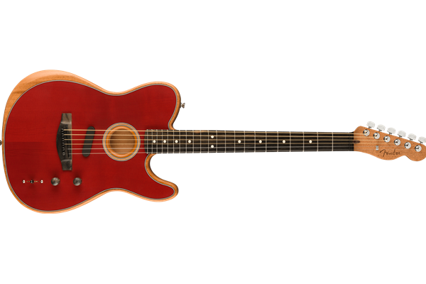 American Acoustasonic® Telecaster®, Ebony Fingerboard, Crimson Red