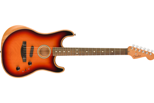 American Acoustasonic® Strat®, Ebony Fingerboard, 3-Color Sunburst