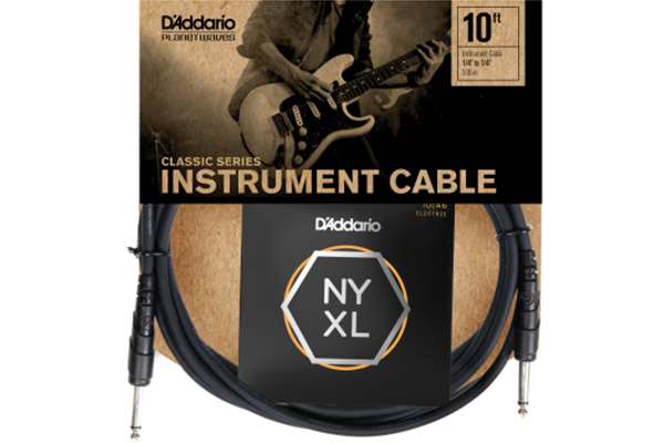D'Addario Classic Series Cable with NYXL 10-46 Strings Pack