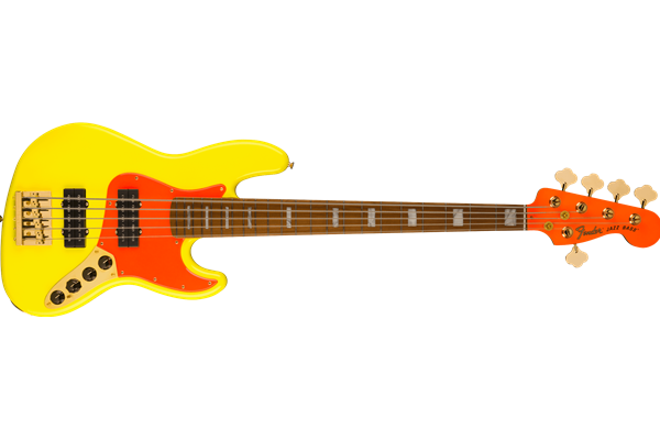 MonoNeon Jazz Bass® V, Maple Fingerboard, Neon Yellow