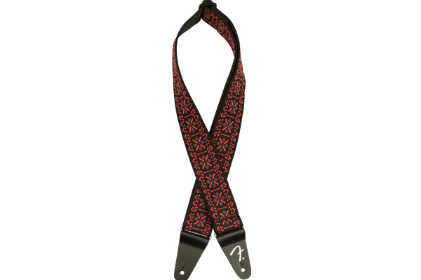 Pasadena Woven Strap, Lattice Red, 2"