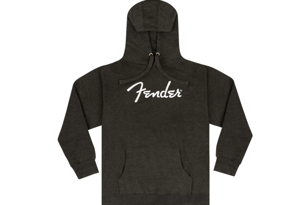 Fender® Spaghetti Logo Hoodie, Gray Heather, S