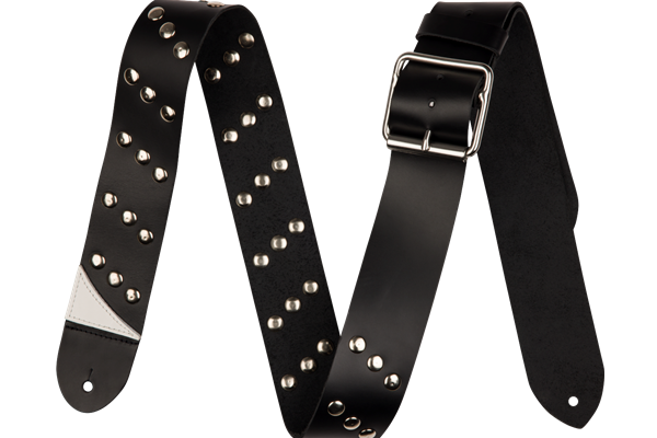 Jackson® Diagonal Stud Leather Strap, Black, 2.5"