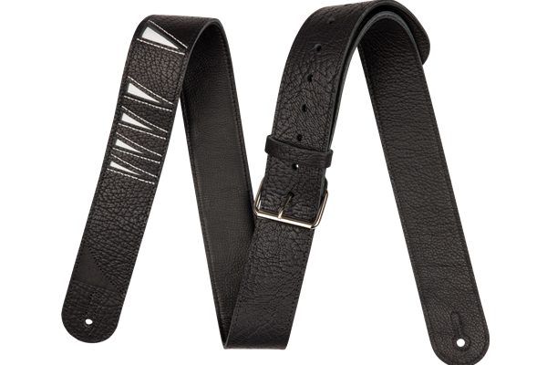 Jackson® Shark Fin Leather Strap, Black and White, 2"