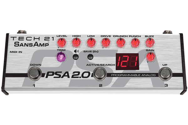 SansAmp PSA 2.0 - Programmable Instrument Pre-amp Pedal for Guitar & Bass