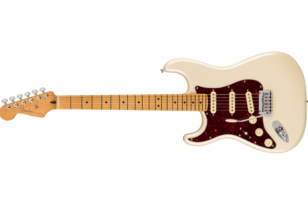 Player Plus Stratocaster®, Left-Hand, Maple Fingerboard, Olympic Pearl