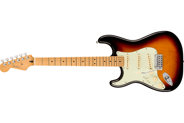 Player Plus Stratocaster®, Left-Hand, Maple Fingerboard, 3-Color Sunburst